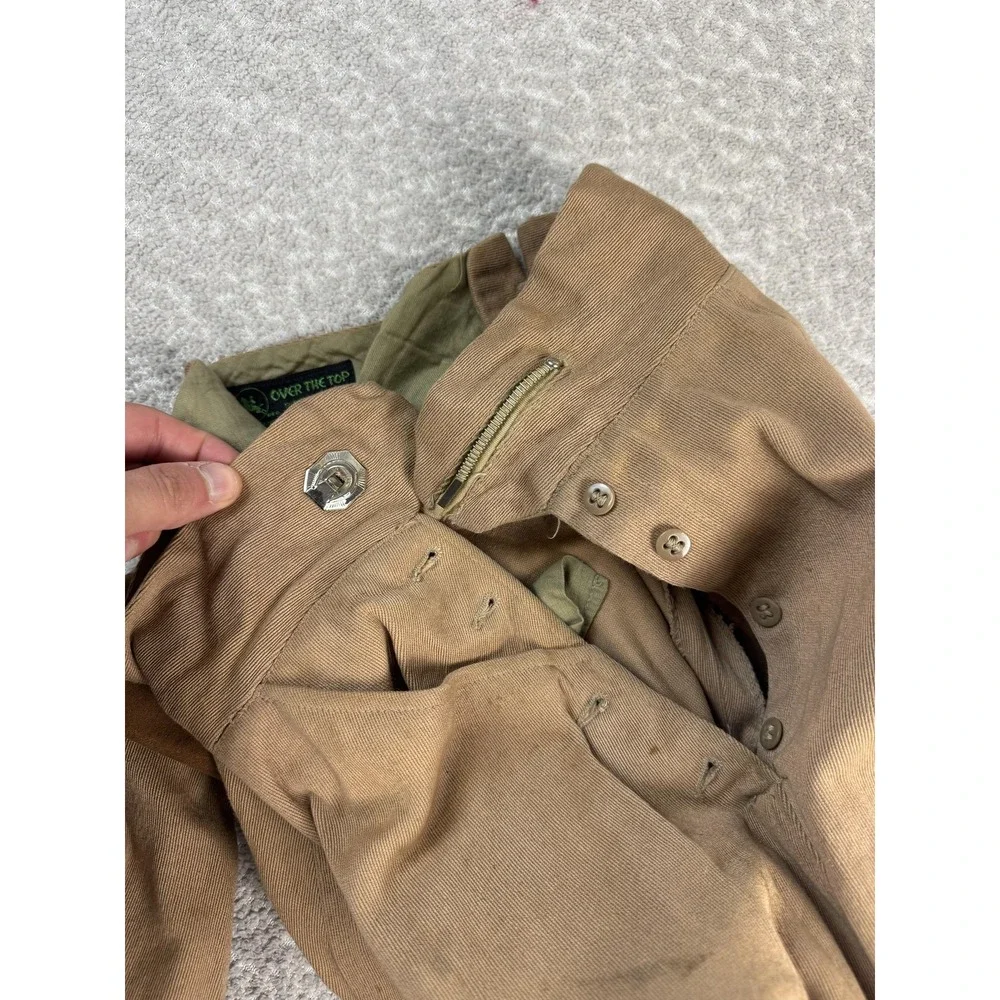 Vintage Over The Top Riding Togs Brown‎ Breeches Jodhpurs Suede Knee Patches